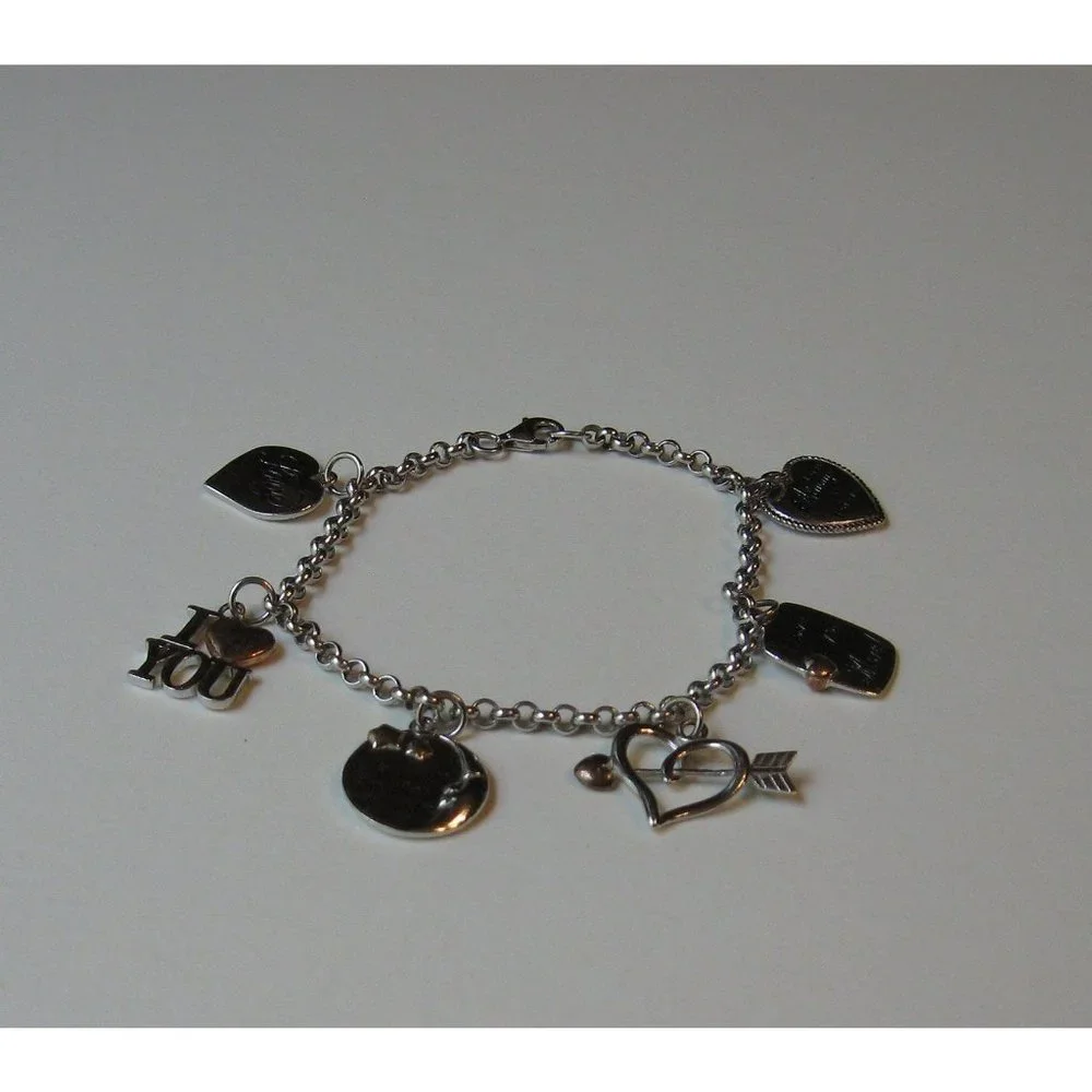 JCM 925 Thailand Heart Charm Bracelet - Picture 1 of 6